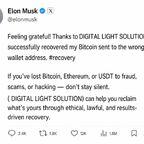 RECOVER YOUR STOLEN CRYPTO / BTC / USDT / ETH WITH THE HELP OF DIGITAL LIGHT SOLUTION